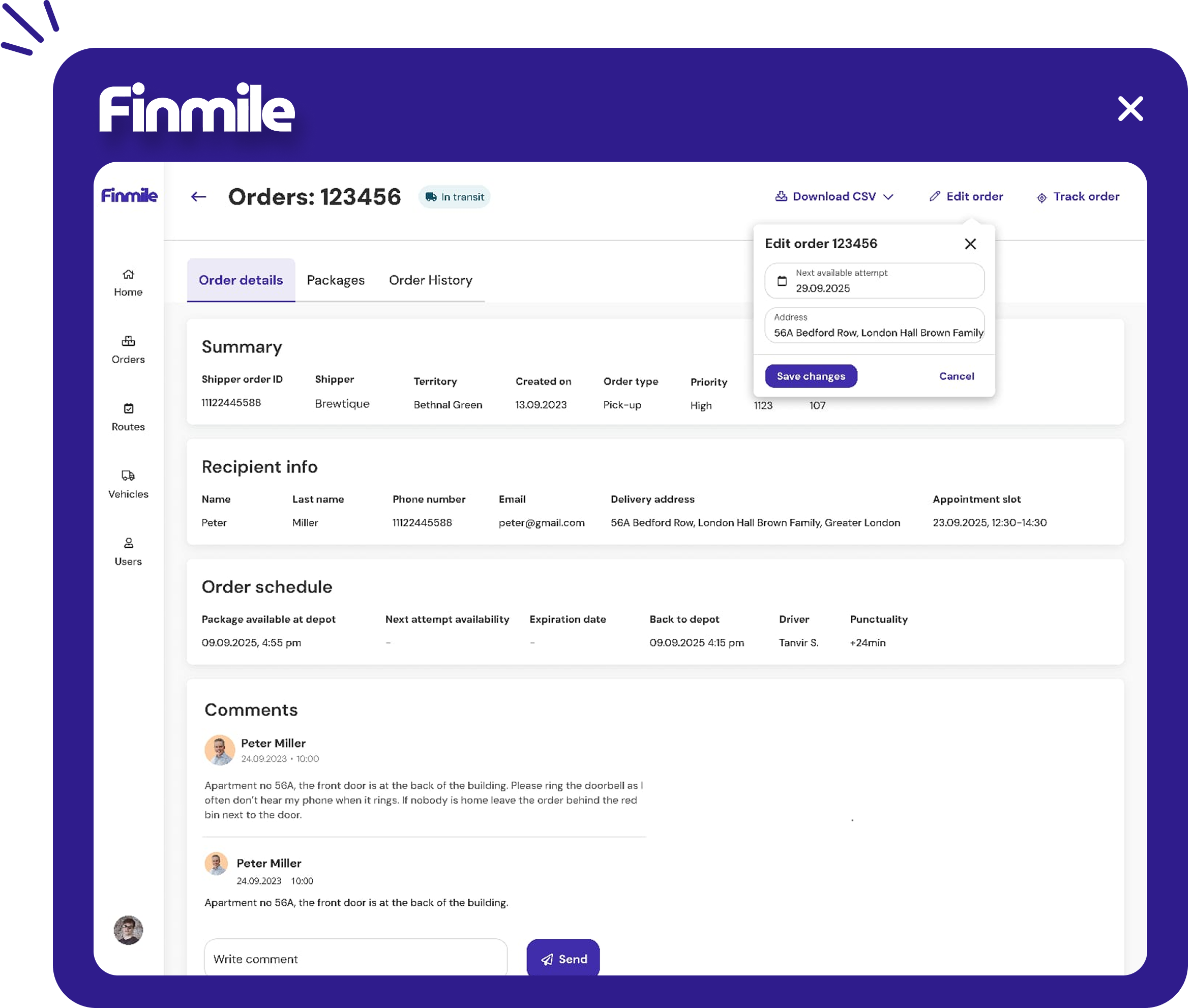 Planning Agent Finmile Dashboard